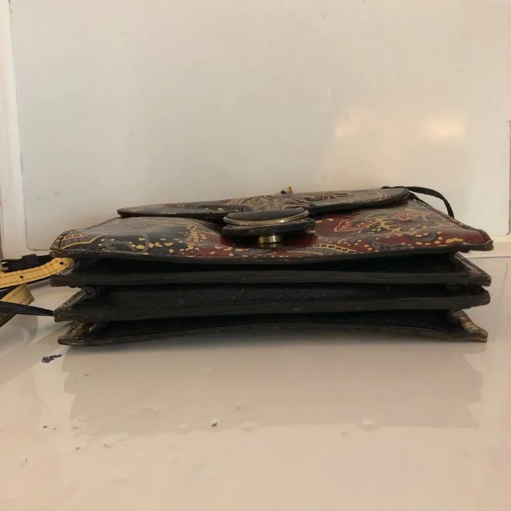 Patricia Nash Van Sannio Provencal Escape Crossbody Paisley Gold Tassel